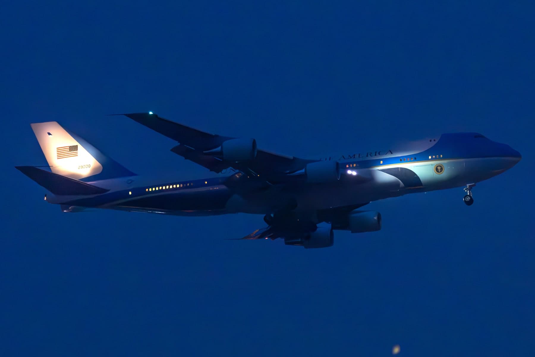 在北京拍摄空军一号